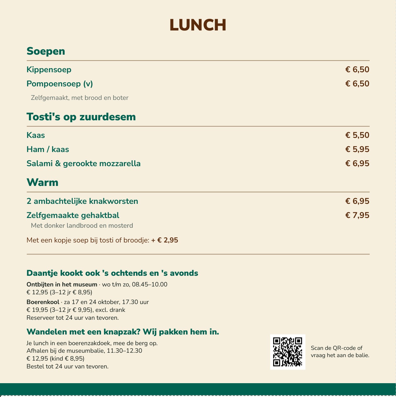 Lunchkaart, deel 1